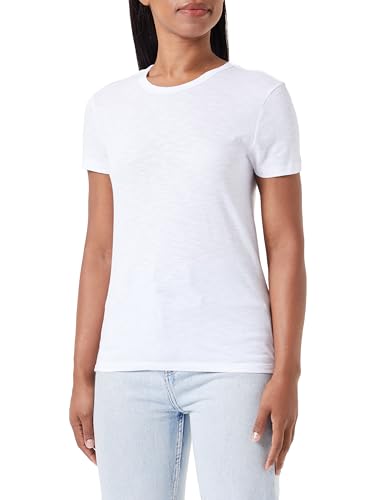 T-shirt femme C_esla par BOSS en coton blanc de coupe reguliere