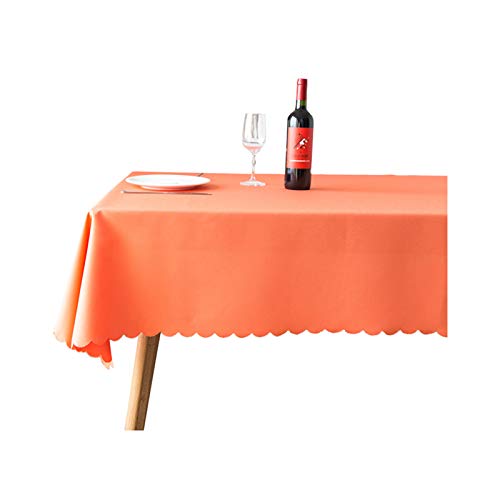 Nappe polyester rectangulaire orange table à manger restaurant grand format - 2