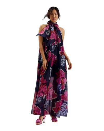 Ted Baker Women's Kinosei Printed Organza Maxi Dress with Neck Tie