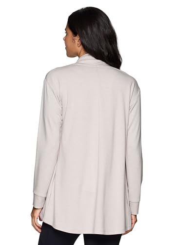 Image of RBX Active Women's Cardigan with Pockets, Lightweight French Terry Open Cardigan Sweater for Yoga, Everyday, with Plus Sizes