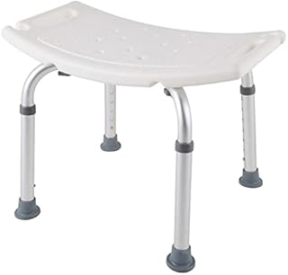Froadp Shower Stool 38-51cm Height Adjustable Bath Seat with 360° Rotating Function Anti-Slip Shower Chair Without Backrest Aluminum Tub Seat for The Elderly and Pregnant Women (Type D)
