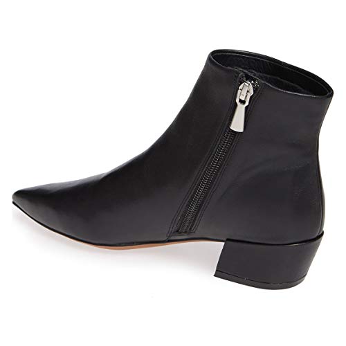 YDN Women Pointed Toe Block Low Heels Comfy Ankle Boots Winter Booties Walking Shoe3