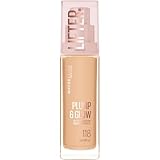 Maybelline New York Lifter Plump & Glow - Fond de Teint - Repulpe et Illumine Instantanément - Fini Uniforme, Lifté et Radieux - Teinte : 118 - 30 ml