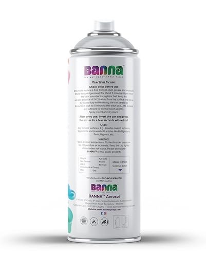 Image of BANNA Sand Drift Grey - Chevrolet Automotive Spray Paint | DIY Acrylic Multipurpose Spray Paint | Quick-Drying, Multi-Surface for Metal, Wood, Plastic, Walls, Automotives, Glossy Finish