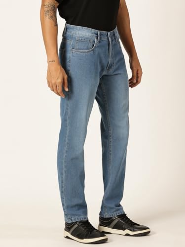 Image of Thomas Scott Men Mid Rise Clean Look Relaxed Fit Jeans