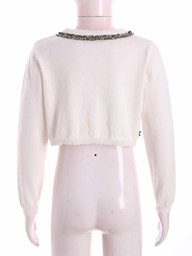 Kids Girls Long Sleeves Knit Cardigan Open Front Bolero Shrug Cropped Sweater Outerwear Casual Daily Wear3