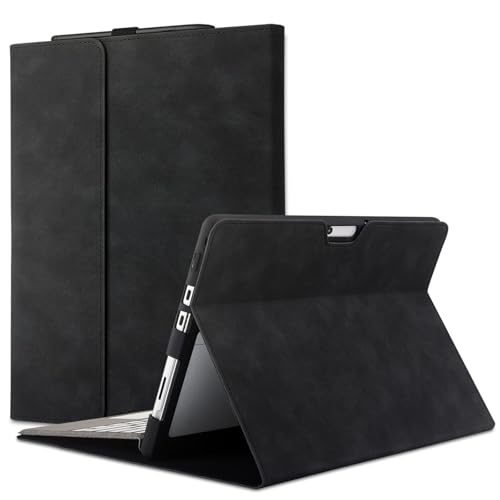 SSSGRGB Case for Microsoft Surface Pro 11/10/9 13 inch Multiple Angle Viewing Stylus Holder Light Heat Dissipation Compatible with Type Cover Keyboard Black