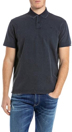 Replay M3269 Polo Homme haut à manches courtes en coton regular fit