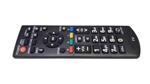 Image of Compatible with Panasonic Tv Remote with Part Number N2QAYB001116 Suitable for Specific Model's TH-43E410H TH-32E410H TH-32F400A TH-32F400Z TH-49E410H Only, Match Key by Key Functionality