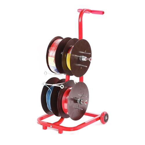 Multi-Axis Cable Cart With Wheels Cable Reel Dispenser Wire Reel Holder For Storing Ribbon Wire, Filament, Automotive Wire(4-volumes)