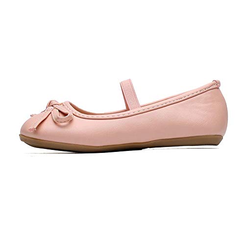 Girl's Ballerina Flat Slip on Ballet Dress Shoes Pink 9.5 M US Toddler2