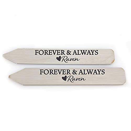 Forever & Always Collar Stay- Wedding Collar Stay Groom Collar Stay Engraved Collar Stay Gift Forever Wedding Gift For Groom Always Personal FOREVER-ALWAYS-COLLAR