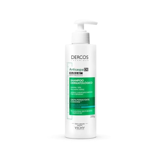 Vichy Dercos Shampoo Anticaspa DS para Cabelos Normais a Oleosos, Elimina 100% da Caspa Visível e Coceira, Ação Antirreincidência por 6 Semanas, Controla a Oleosidade, 300g