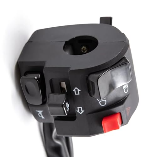Commodo moto gauche 22mm tout-en-un avec commande de phare antibrouillard