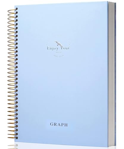 Carnet de notes à spirales grand format haut de gamme bleu papier graphique