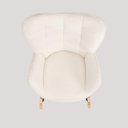 MEUBLE Cosy XXL-Sessel im skandinavischen Design Großer Polstersessel aus Bouclé-Stoff mit Hoher Rückenlehne und Armlehnen