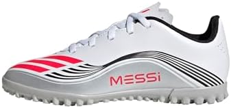 adidas Unisex Kids' F50 Messi Club Turf Football Boots Kids White 3.5