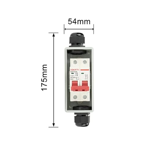 Disjoncteur 2P PV DC 550V 50A interrupteur air solaire rail Din