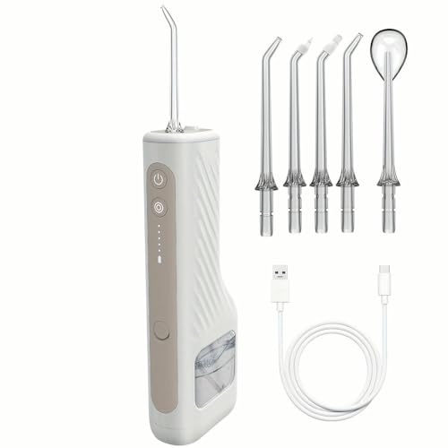 ZBDZSW Irrigador bucal eléctrico inalámbrico P50, Recargable por USB, Tanque de Agua de 300 ml, batería de Larga duración