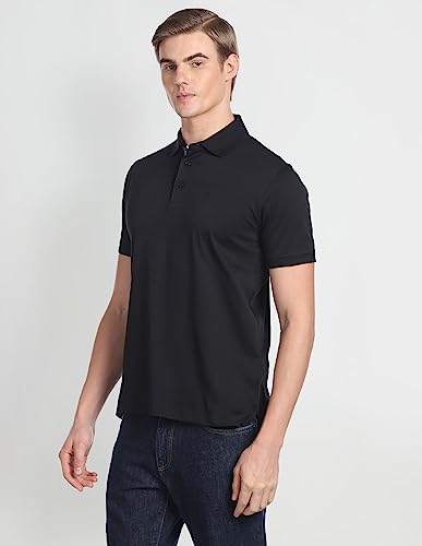Image of Arrow Men's Cotton Solid Regular Fit Polo Shirts