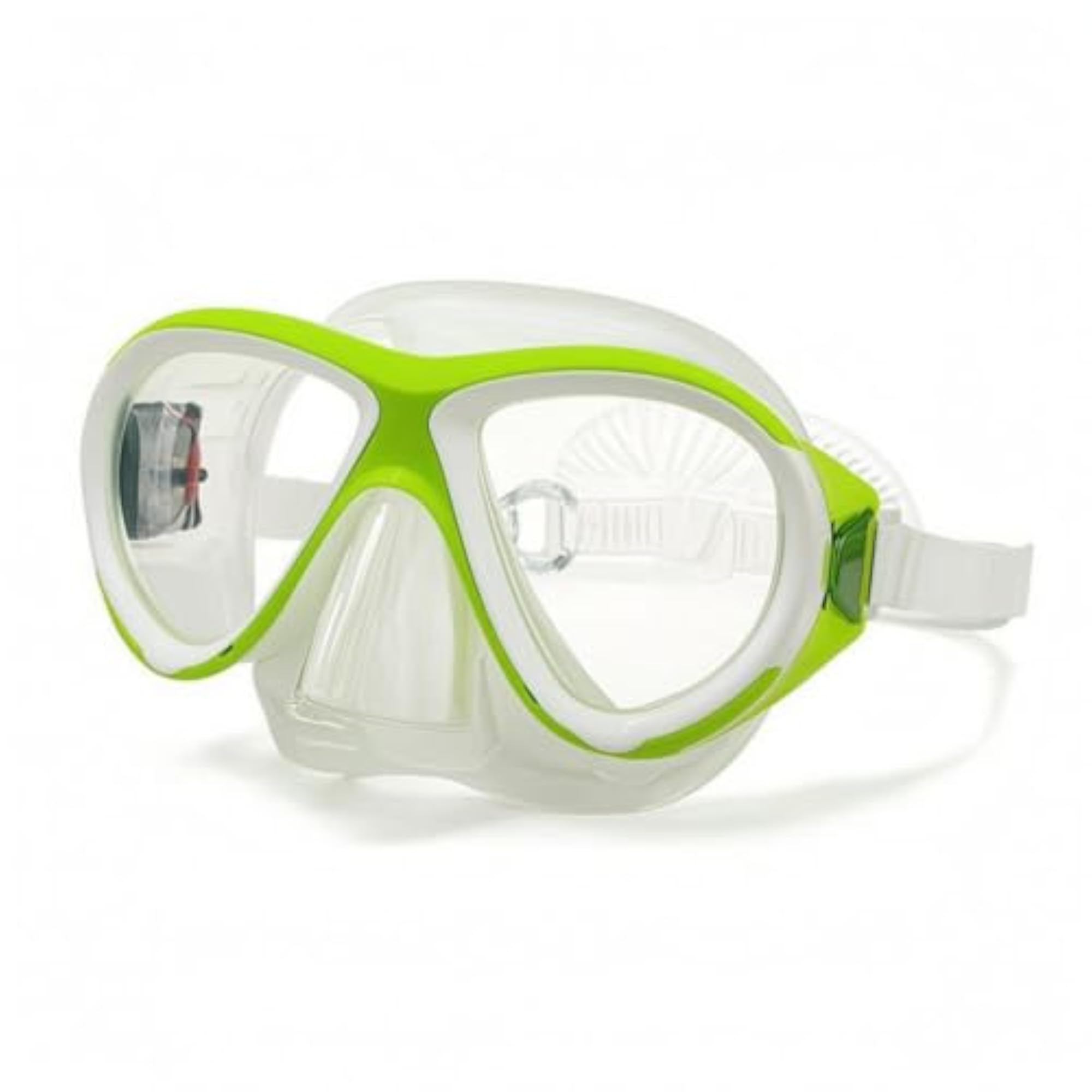 Clear-Lens Diving Mask with Snorkel, Adjustable Fit