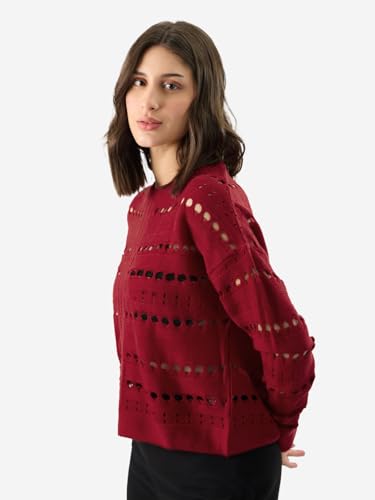 Image of The Souled Store Solid Women's Oversized Knit Sweaters Ladies' Baggy Loose Fit Pullover for Women Relaxed Slouchy Extra