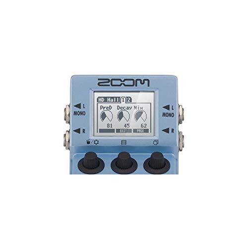 Zoom ZMS70CDR MS-70CDR MultiStomp Chorus/Delay/Reverb Pedal Earplug, 6 cm, Black