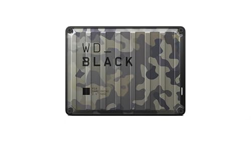 WD_Black P10 4 to Disque Dur Externe Portable, USB 3.2 Gen 1, jusqu'à 130 Mo/s, Haute Performance, Fonctionne avec PlayStation, Xbox, PC et Mac, 1 Mois d’abonnement à Discord Nitro, Camo
