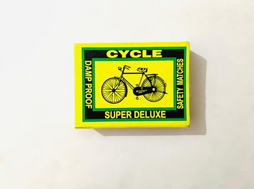 Image of Cycle Match Box Sticks, Pack of 10 Boxes, Each Contains 35 Matchsticks, Total 350 Matchsticks - Home, Kitchen and Puja Lighting Use, Machi's, Wood Safety