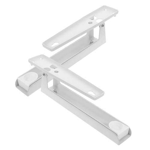 Healeved Soporte de Pared Retráctil para Microondas de Acero Inoxidable Estante Plegable Blanco de Dos Unidades Organizador Ajustable para Cocina y Horno Ahorro de Espacio para