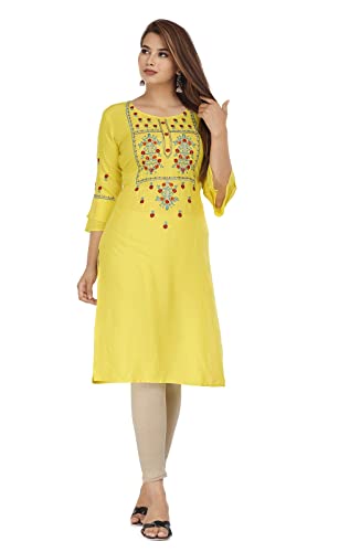 Image of Chahit Women's Rayon Straight Kurta