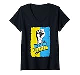 Photo Gallery donna save ukraine i stand with ukraine flag support ukraine maglietta con collo a v Photo Gallery donna save ukraine i stand with ukraine flag support ukraine maglietta con collo a v
