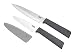 KUHN RIKON Colori+ Classic - Set di 2 coltelli e coltelli con guaine di sicurezza, colore: Grigio