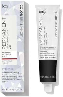 Ion Medium Intense Red Permanent Cream Hair Color, 4IR