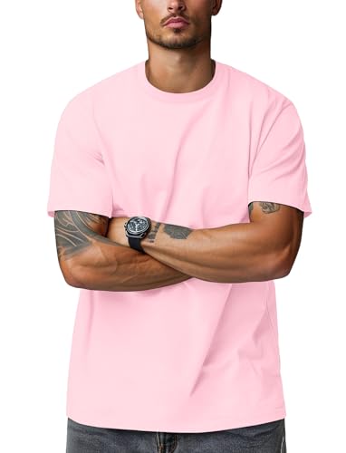 Zengjo Mens Crewneck T Shirts Relaxed Plain Soft Triblend Basic Tees2