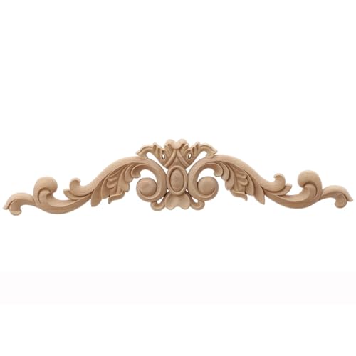 Bâton en bois fleurs sculptées XM25 : ornement de meuble et accessoires décoration maison