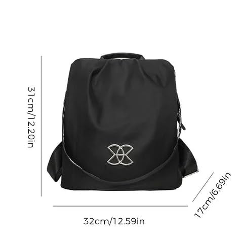 Atlodas Anti-theft Multi-purpose Bag, 3-Way Crossbody Oxford Cloth Bag, Women Large Capacity Lightweight Travel Backpack (Coffee)2