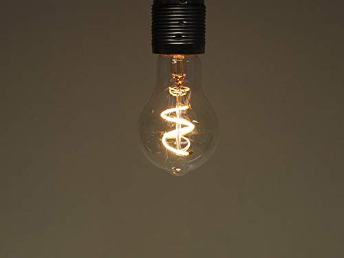 Bombillas de filamento industrial vintage Edison para lámpara E27 ES Tornillo & B22 bayoneta (5 unidades), Zc - A19 Flex Led Spiral, B22 BAYONET CAP