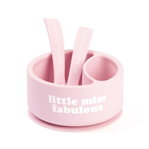 Image of Bella Tunno Silicone Suction Bowl & Spoons for Toddlers & Babies, Food Grade BPA Free Silicone, Non Slip Base, Microwave & Dishwasher Safe, Ideal Baby-Led Weaning Bowl