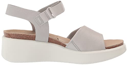 Ecco Women's Flowt Wedge Cork Sandal, Concrete, 8-8.5 #TOP5