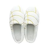 YUHUAWYH Concha Slippers for Woman Man Mexican Slipper Fuzzy House Slippers Warm Soft Cozy Slipper Shoes for Indoor (White,Women 5-6=Man 3-4)
