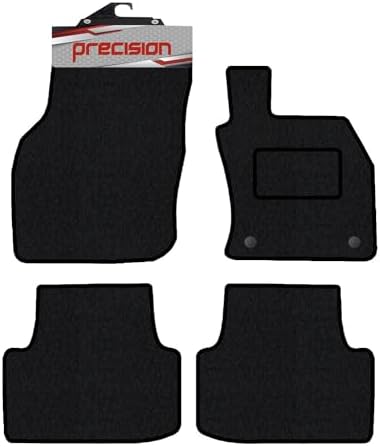 Tailored Car Mats For SEAT Leon 2009-2013 - 4-Piece Black Carpet Set With Anti-Slip Backing & Clips