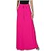 TANGNADE Spring Maxi Skirts for Women 2025 with Pockets Summer Plus Size Trendy Boho Comfy Elastic Waist Long Skirt Hot Pink Flowy Skirts M