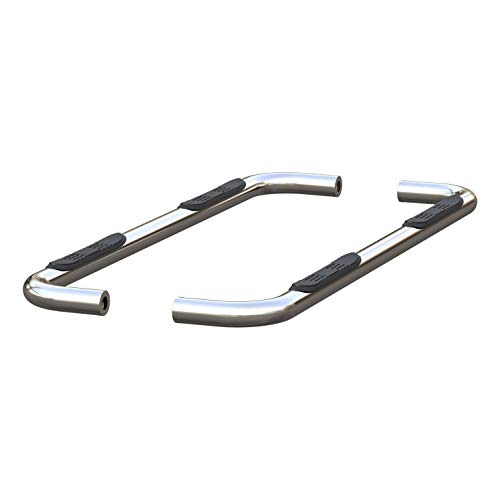 ARIES 204054-2 3-Inch Round Polished Stainless Steel Nerf Bars, No-Drill, Fits Select Chevrolet Silverado, GMC Sierra 1500 Extended Cab