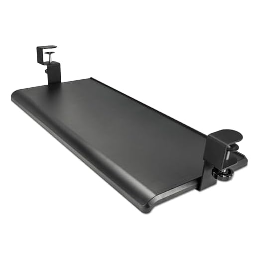 Alera, Black KBT1B Adaptivergo Clamp-On Keyboard Tray, 27 1/2" X 12 1/4"