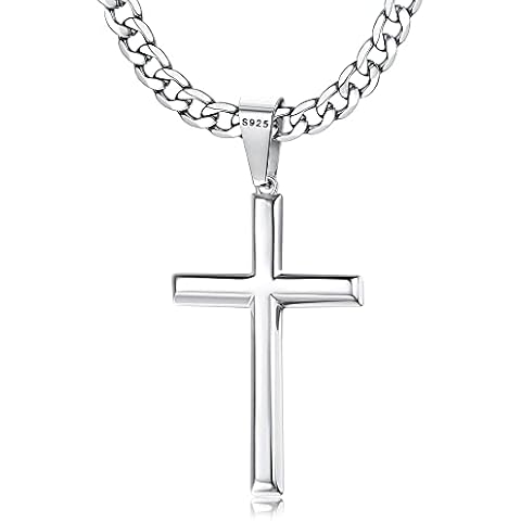 Besteel 925 Sterling Silver Cross Necklace Cover