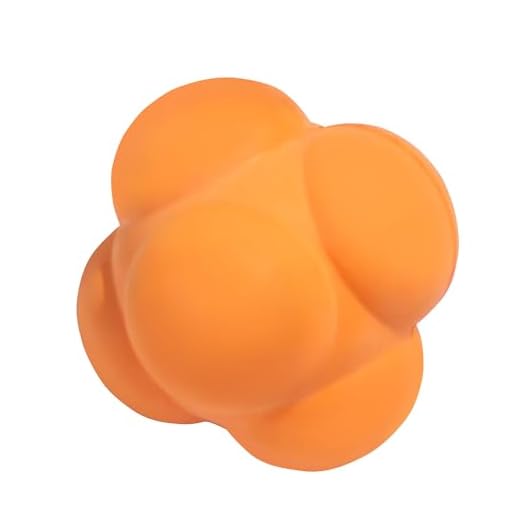 GSE Reaction Ball, Field Training Ball, Agility Trainer for Baseball, Rubber Reaction Bounce Balls for Hand-Eye Coordination & Speed Reflex Training (Orange)