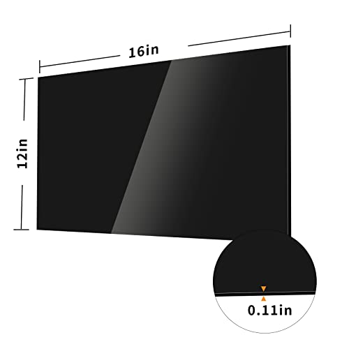 2 Pack 12 X 16 Inch Acrylic Black Reflective Display Table Riser For Professional Product Photography, Background Boards For Product Table Top Photography Shooting #TOP1