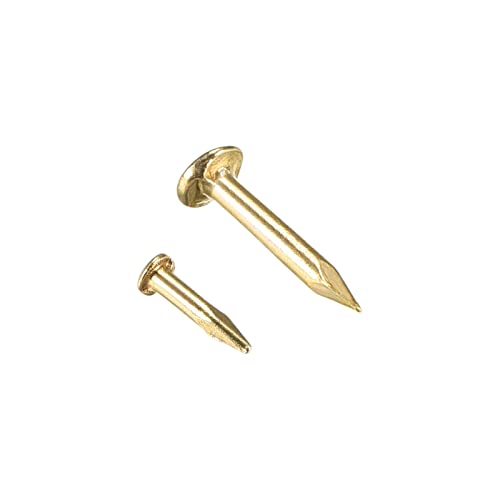 uxcell Total 400 unidades pequeños clavos 6mm y 8mm para decoración DIY en madera miniatura 4