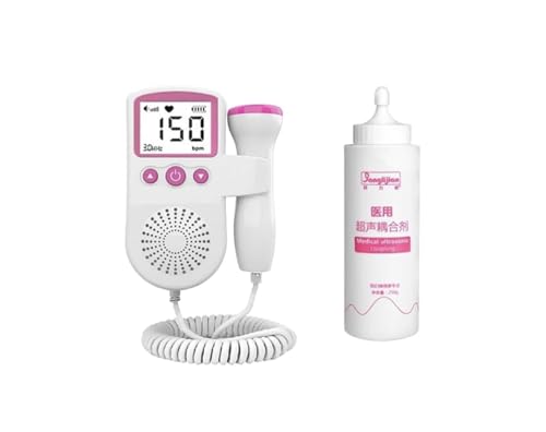 Image of Fetal Doppler Fetal Heart Rate Monitor for Home and Clinic with Smart Noise Reduction Upgrade Version Rechargeable with Free Free Ultrasound Gell